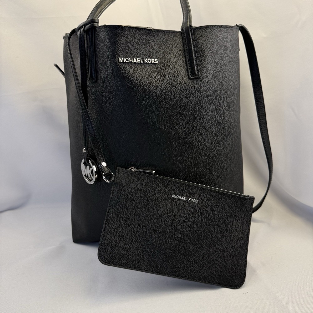 Michael Kors Hayley Large Black Saffiano Leather Tote Bag Shoulder Purse